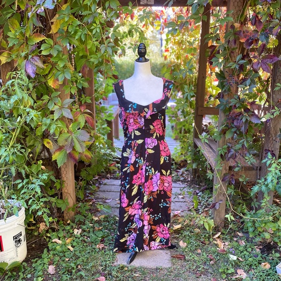 Japna Floral Print Ruffle Romper Size L - Picture 4 of 5